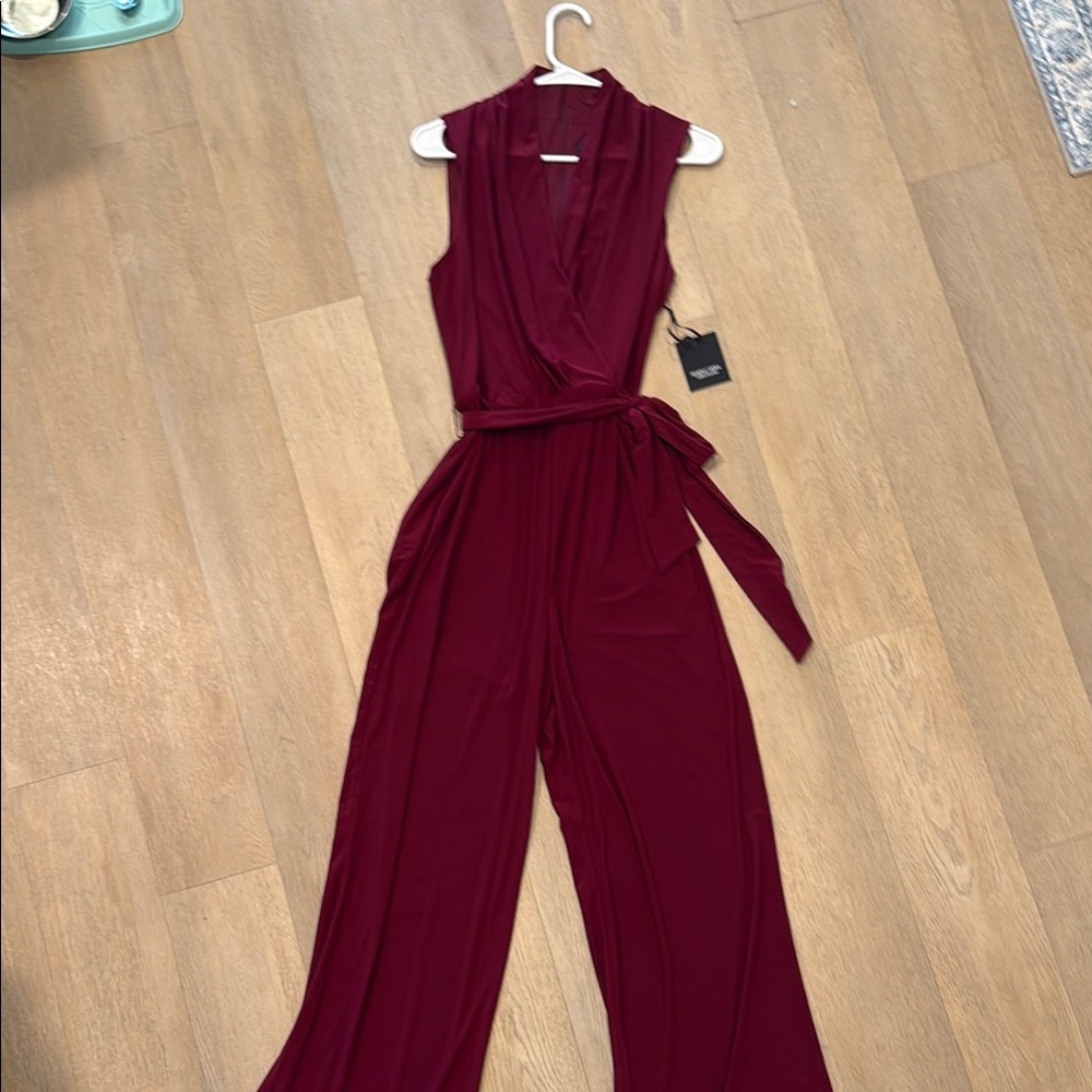 Simply Vera Vera Wang Red Wrap-Style Jumpsuit